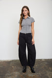 Gingham Collared Top