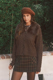 Plaid Jacquard Knit Mini Skirt