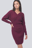 V-Neck Sweater Dress