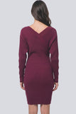 V-Neck Sweater Dress