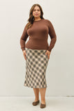 Curvy Crew Neck Knit Sweater