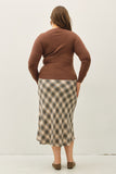 Curvy Crew Neck Knit Sweater