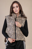 Leopard Puffer Vest