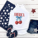 America Cherries Graphic Tank Top