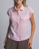 Sleeveless Collared Top