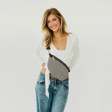 Diagonal Woven Bum Bag