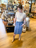 Thread & Supply Denim Midi Skirt