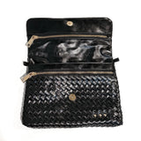 Woven Flap Crossbody Purse