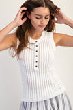 Pointelle Sweater Tank Top