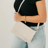 Woven Flap Crossbody Purse