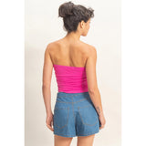 Ruched Bandeau Top