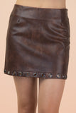 Vegan Leather Mini Skirt