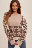 Checkered Floral Sweater