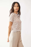 Checkered Short Sleeve Top
