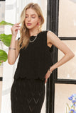 Knit Scallop Trim Top