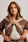 Duck Embroidery Triangle Scarf