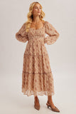 Floral Chiffon Maxi Dress