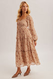 Floral Chiffon Maxi Dress
