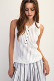 Pointelle Sweater Tank Top