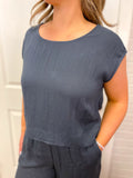 Woven Boxy Top