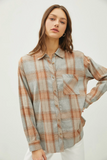 Oversized Plaid Flannel Top