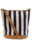 Awning Stripe Bucket Canvas Bag