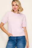 Fluffy Short Sleeve Sweater