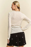 Embroidered Flowers Sheer Top