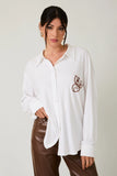 Embroidered Cowgirl Buttoned Shirt