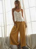Cotton Gauze Washed Pants