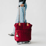 Quilted Tote Roller Bag
