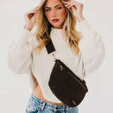 Suede Woven Bum Bag