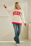 "Merry" Ringer Sweater