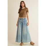 Polka Dot Ruffled Hem Top