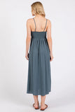 Front Twist Cami Midi Dress