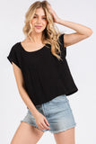 Woven Boxy Top