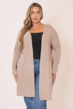 Curvy Knit Open Cardigan