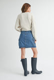 Cargo Mini Denim Skirt