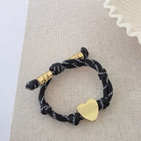 Knotty Cord Heart Bracelet