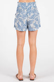 Ruffle Waist Elastic Shorts