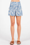 Ruffle Waist Elastic Shorts