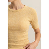 Ribbed Short Sleeve Top