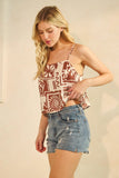 Open Back Flowy Cami Top