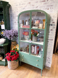 Green Metal Arched Cabinet