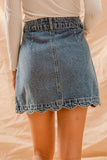 Scallop Denim Skirt