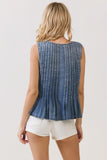 Pleated Sleeveless Top