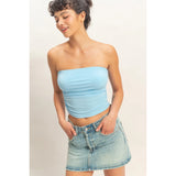Ruched Bandeau Top
