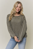 Rolled Hem Knit Sweater