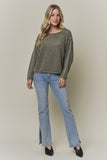 Rolled Hem Knit Sweater