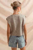Leopard Buttoned Vest